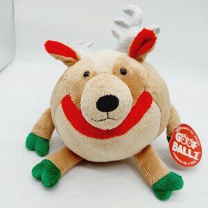 Goofballz Christmas Reindeer 8" Plush Pawprint Designs 2016